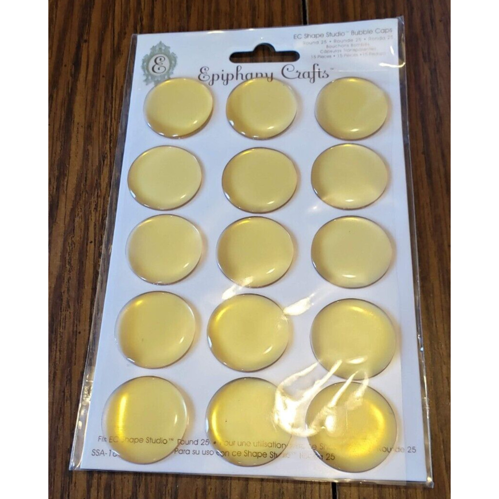 New Epiphany Crafts Shape Studio - Clear Round - SSA-16 - 1 Pack 15 Bubble Caps